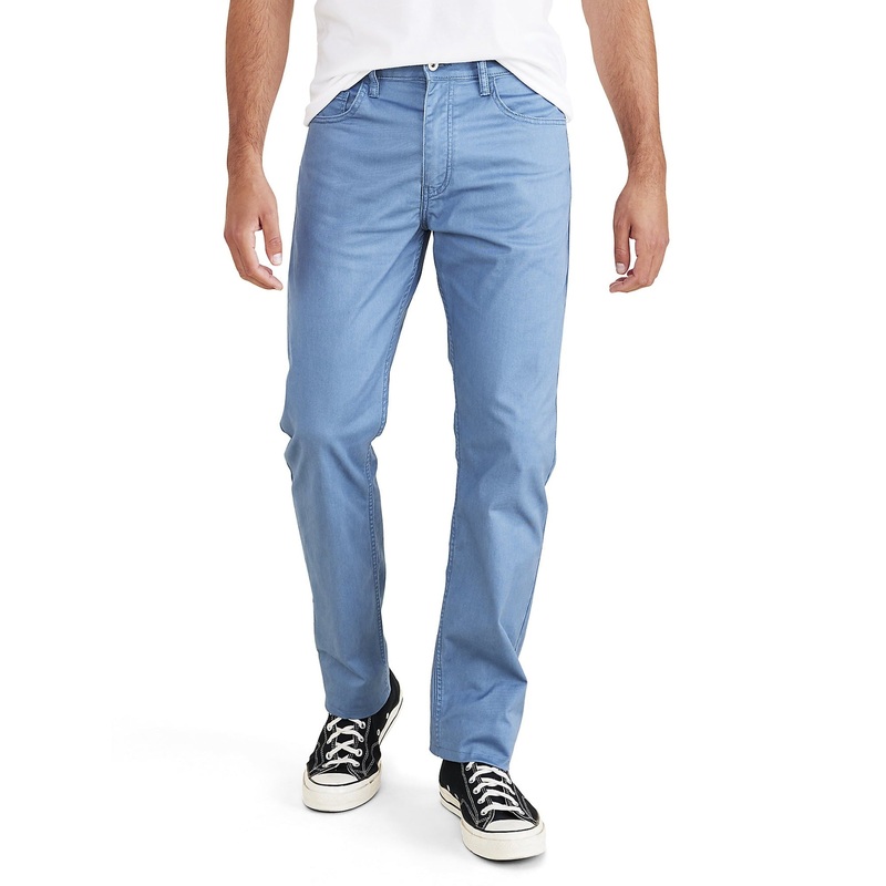 Dockers Men's Straight Fit Jean Cut Khaki All Seasons Tech Pants 40 x 36 Blue