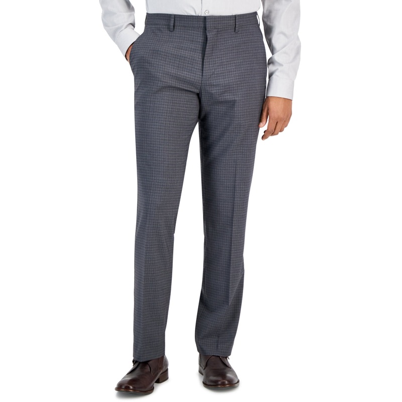 Perry Ellis Portfolio Men's Slim-Fit Stretch Pants - Charcoal