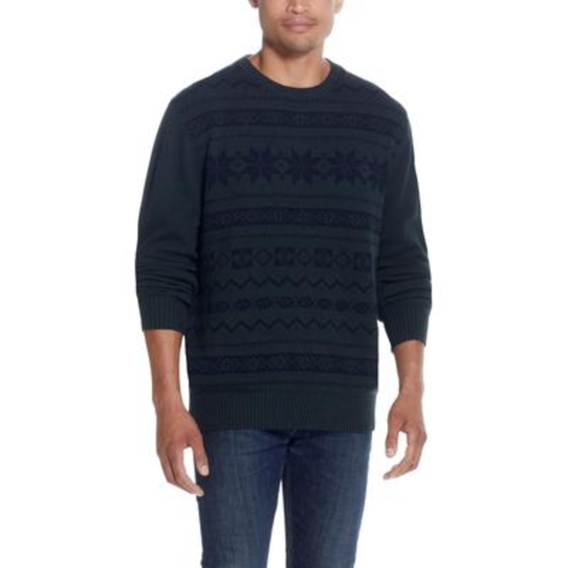 Weatherproof Vintage Men's Crew Neck Sweater Small Green