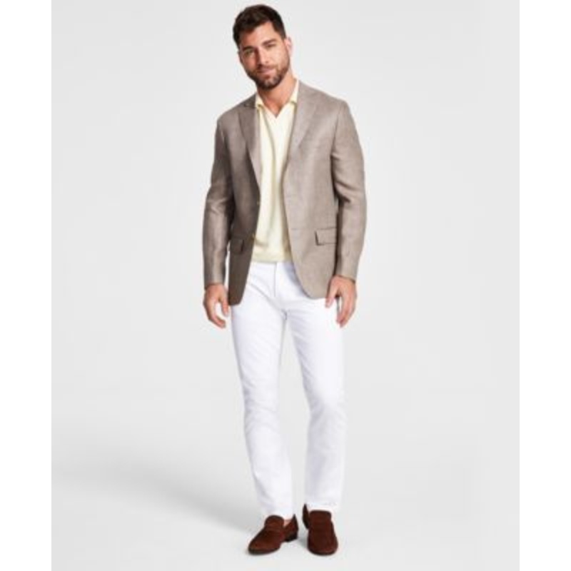 Lauren Ralph Lauren Mens Classic Fit UltraFlex Linen Sport Coat Taupe brown 40L