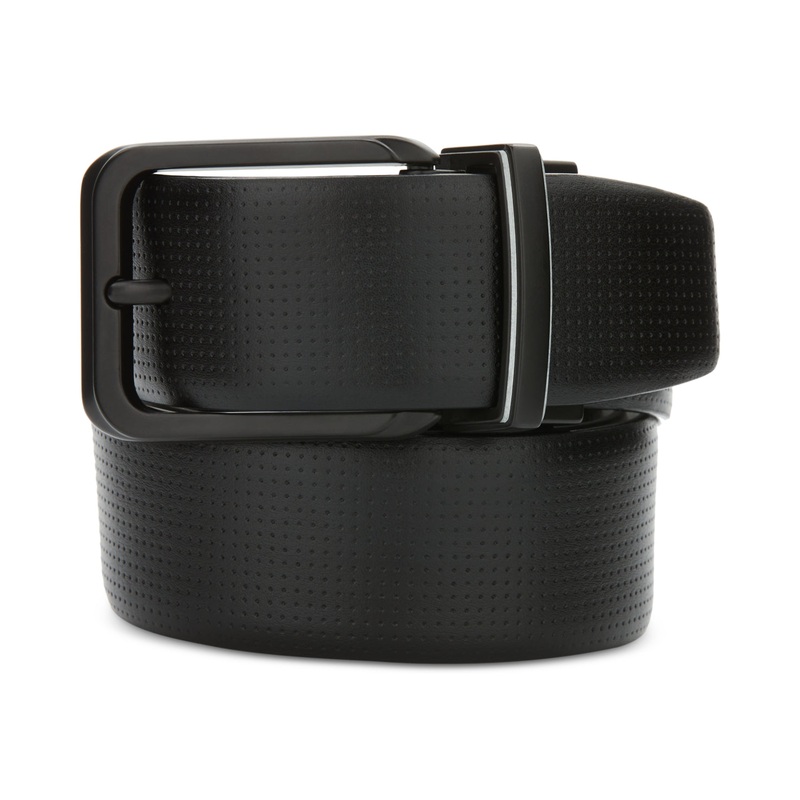 Pga Tour Men's Perforated Reversible Belt -Size 34 White / Black