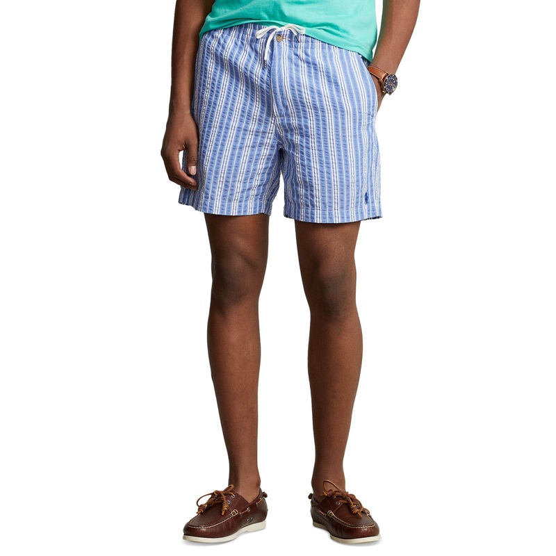 Polo Ralph Lauren Men's 6" Classic Fit Prepster Cotton Shorts Blue White XL