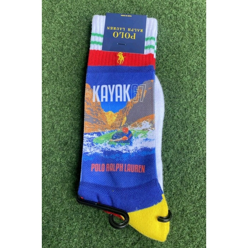 Polo Ralph Lauren Mens Socks Kayak Whitewater Socks White One Size