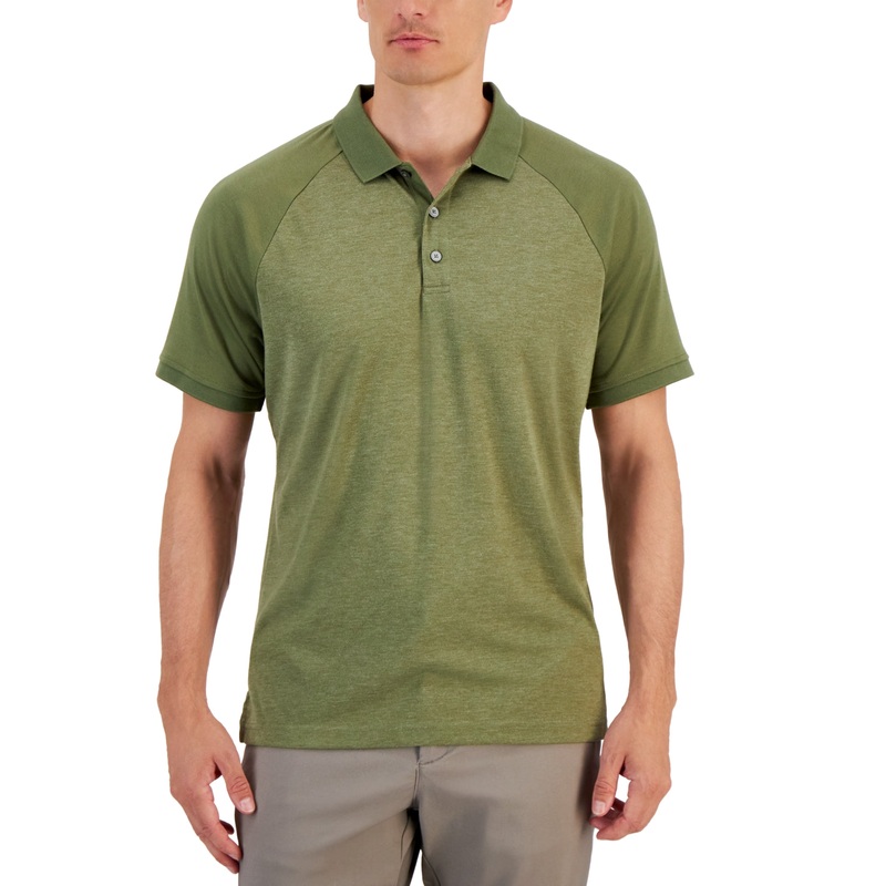Alfani Men's AlfaTech Polo Shirt Military Soil Green XXL