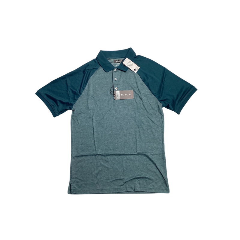 Alfani Men's AlfaTech Short Sleeve Polo Shirt Dark Kale Blue 2XL