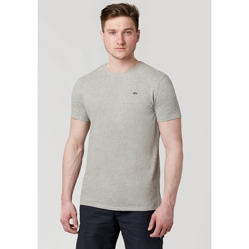 BUFFALO David Bitton Men's Tawedy Crewneck T Shirt Heather Grey Size XL