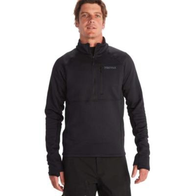 Marmot Men's Olden Polartec Sweatshirt Jacket 1/2 Zip  Small Black
