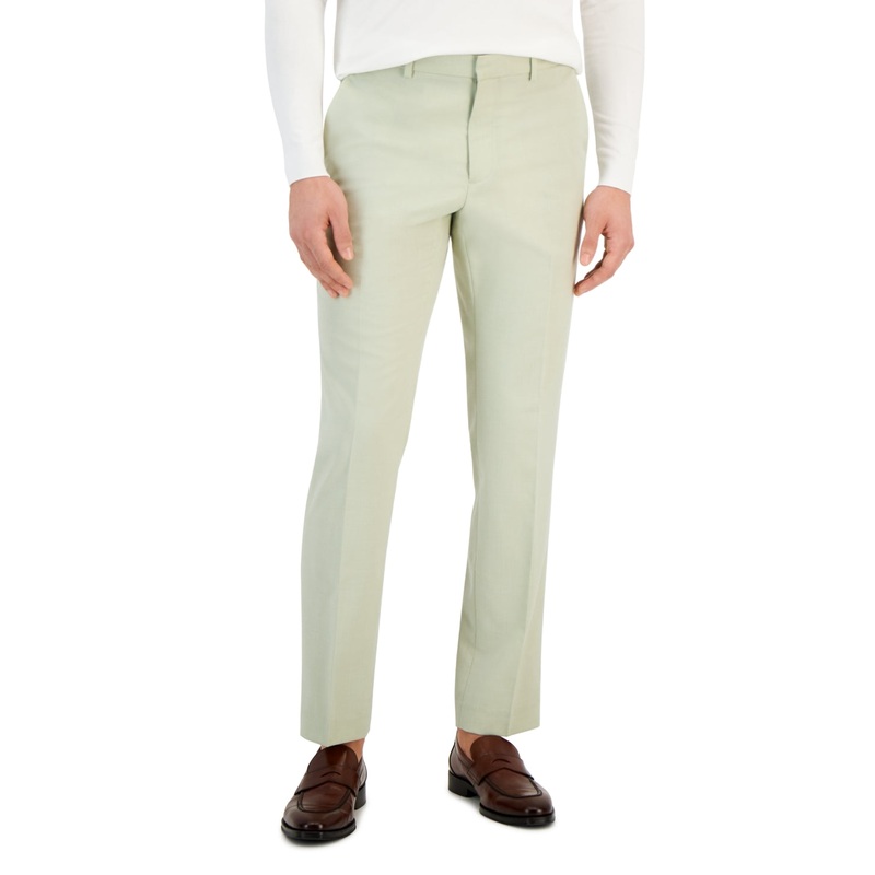 Perry Ellis Portfolio Men's Slim Fit Stretch Pants Dark Beige 34 x 32