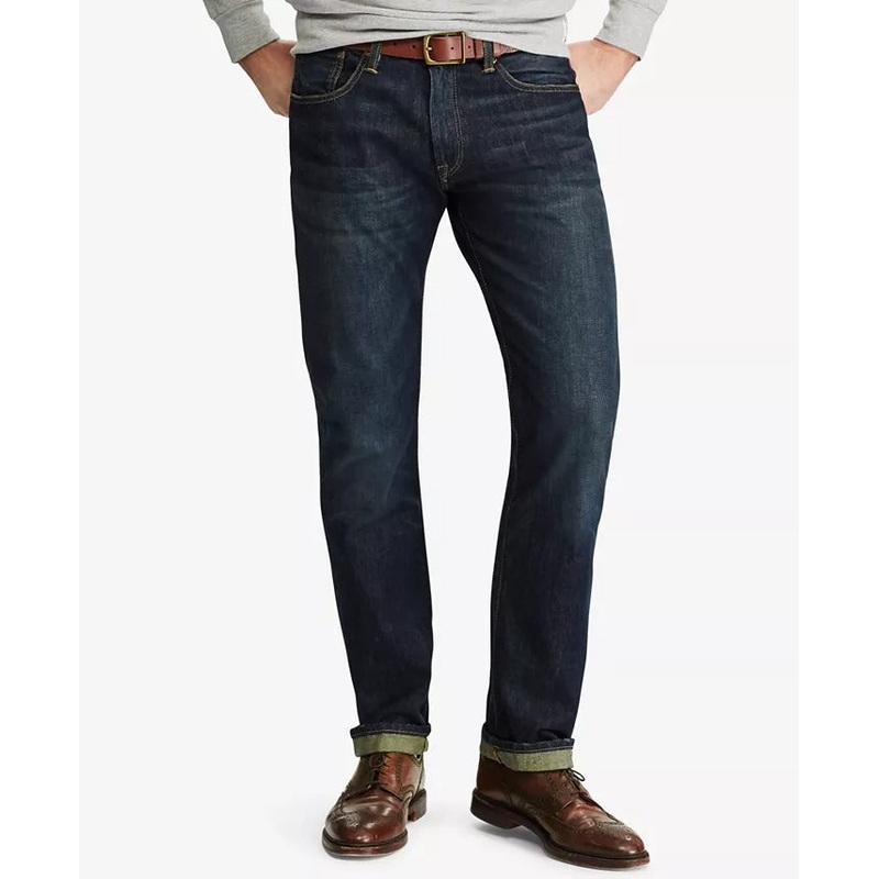 POLO RALPH LAUREN Men's Hampton Relaxed Straight Jeans 32 x 32 Blue