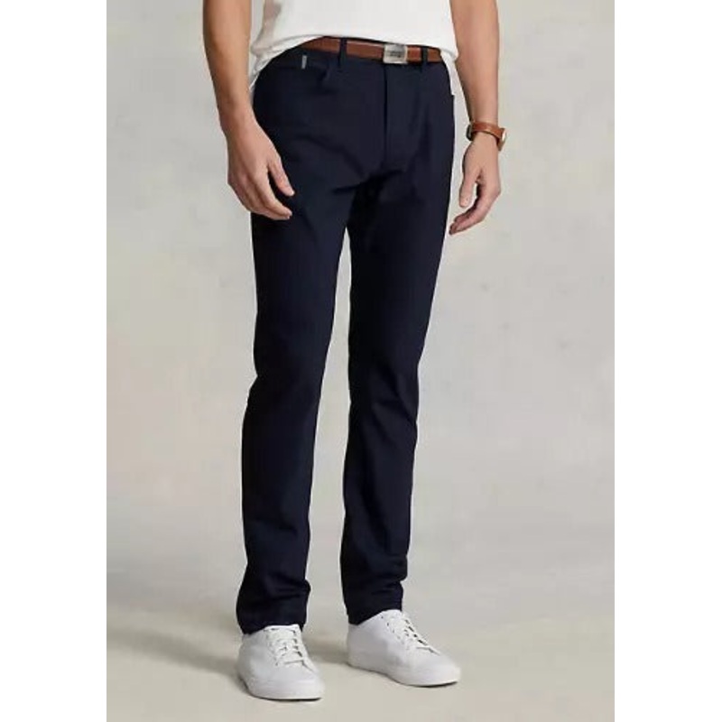 Polo Ralph Lauren Mens Slim Stretch Dobby Pants Navy Blue 34 x 32 Performance