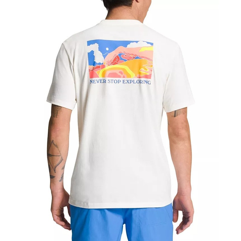THE NORTH FACE Men's Short-Sleeve Places We Love T Shirt Small Whitee