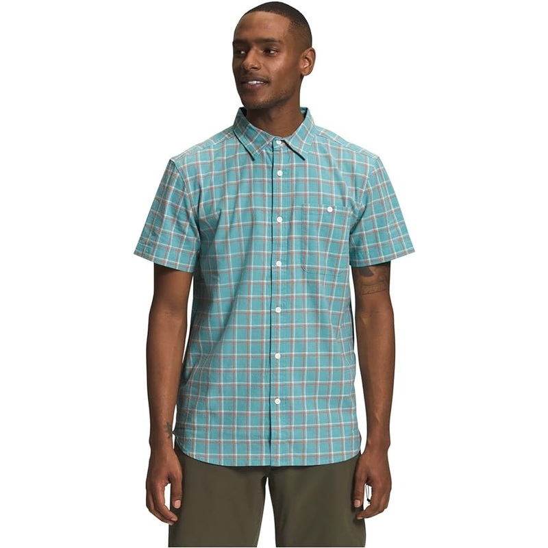 The North Face Mens Short-Sleeve Button Down Button Down Shirt XXL Blue