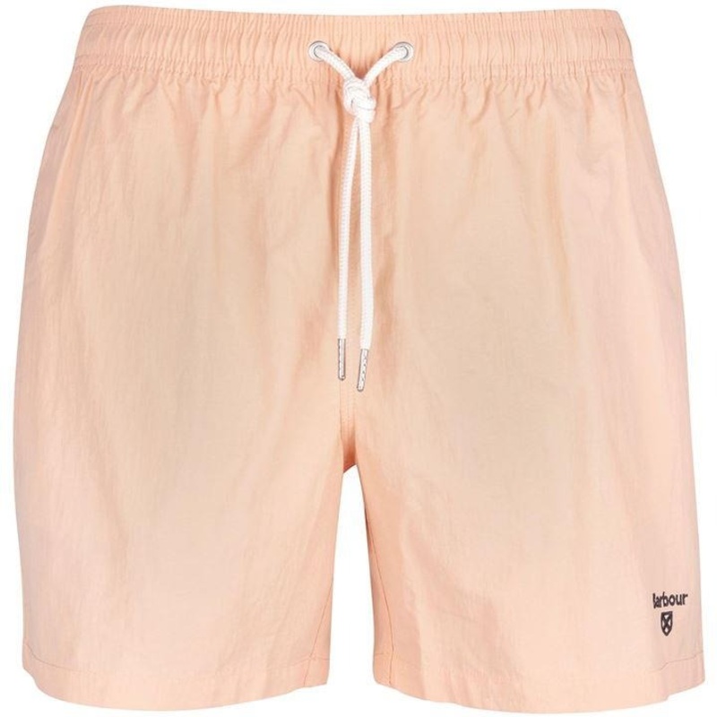 Barbour Men's Essential Logo Swim Trunks Small Coral Sands