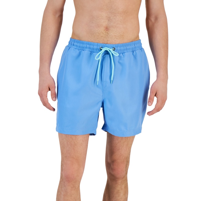 Club Room Men's Quick-Dry Performance Solid 5" Swim Trunks Blue Surf XXL