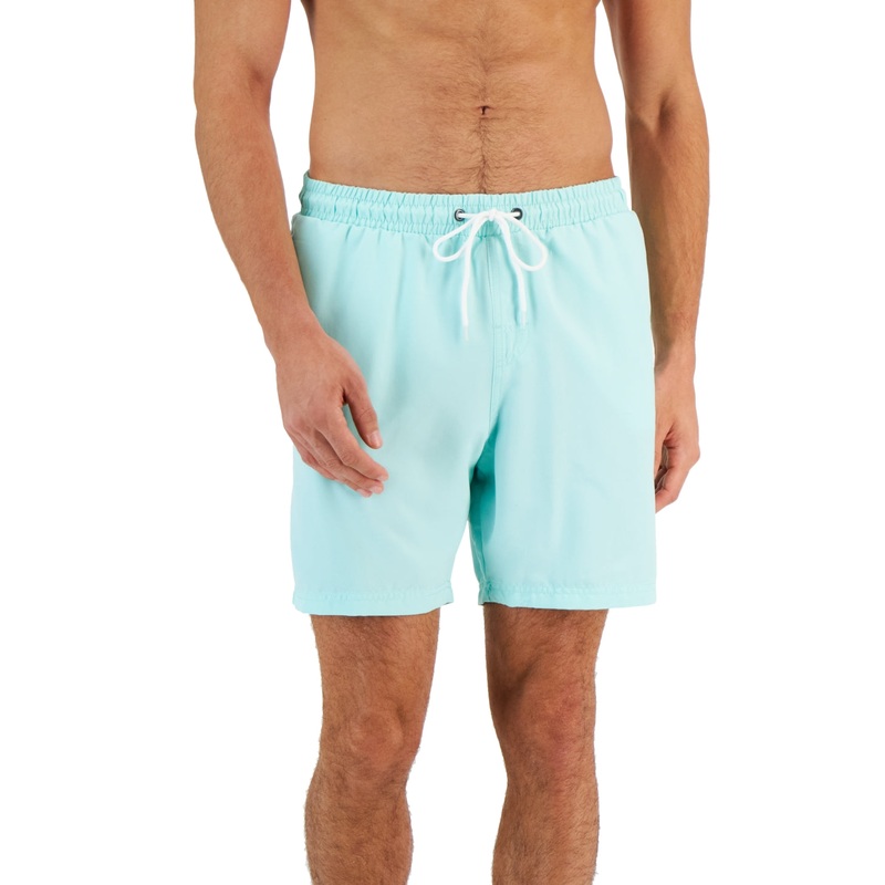 Club Room Men's Quick Dry Performance Solid 7" Swim Trunks Spring Mint Blue XL