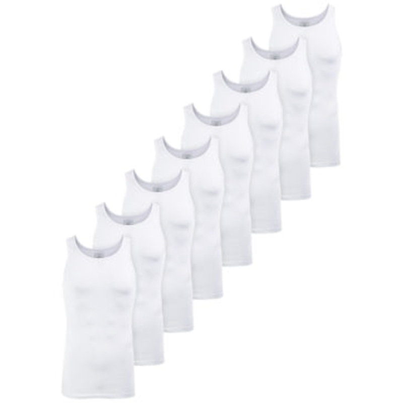 Club Room Men's Underwear Tank Top T Shirts 8 Pack White 2XL
