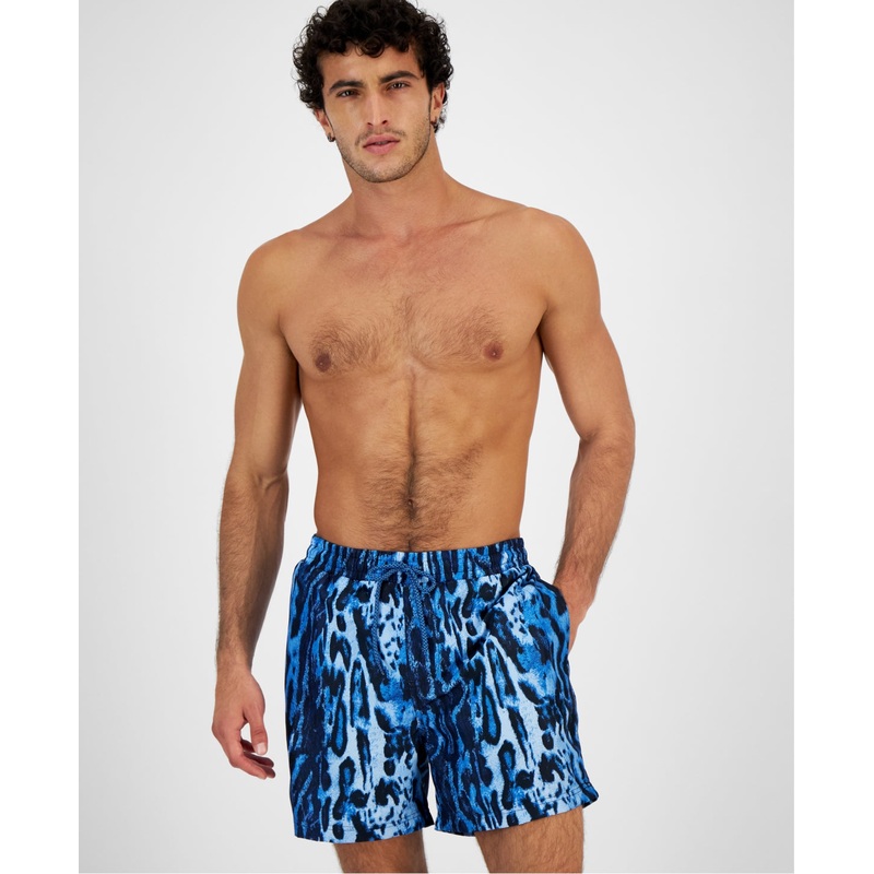 International Concepts Men's Ocelot Volley Swim Trunks French Blue Combo XL