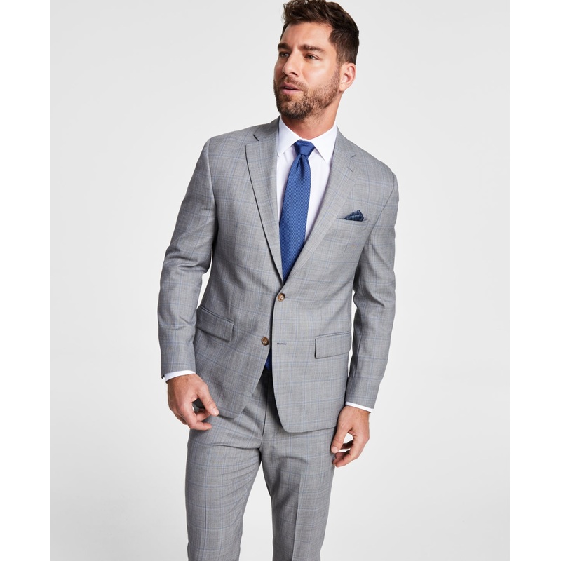 Lauren Ralph Lauren Men's Classic Fit UltraFlex Suit Jacket Grey Blue 42S