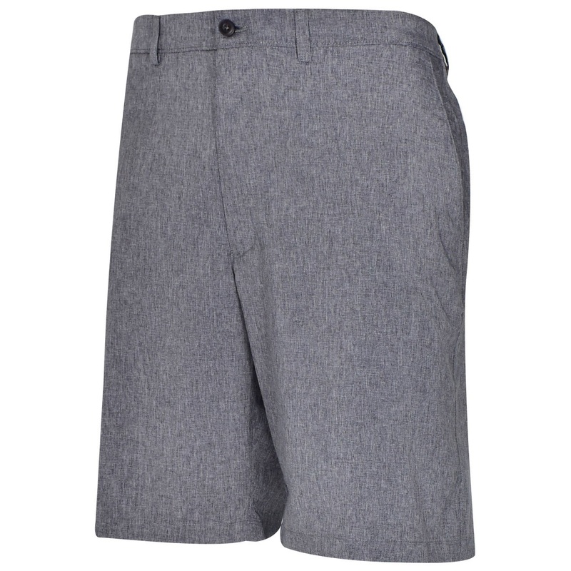 PGA TOUR Men's Flat Front Heather Golf Shorts Active Waistband Size 40 Grey