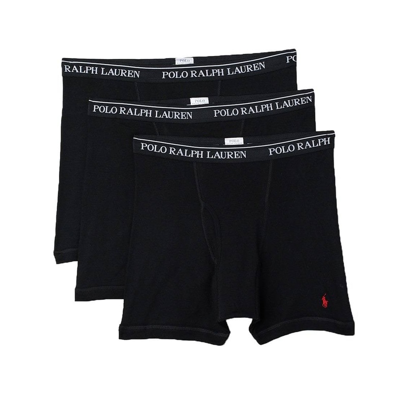 Polo Ralph Lauren 3PK Cotton Boxer Briefs Medium Black