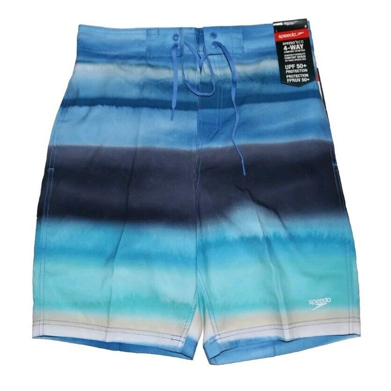 SPEEDO Mens 4 Way Comfort Stretch Board Shorts Small Blue