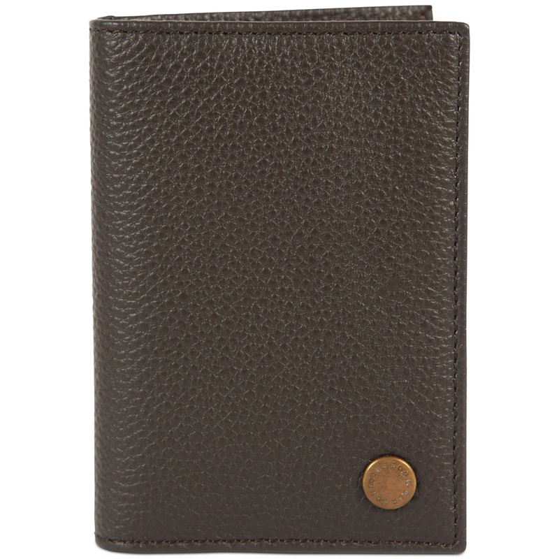 Barbour Mens Contrast Leather Billfold Wallet Brown