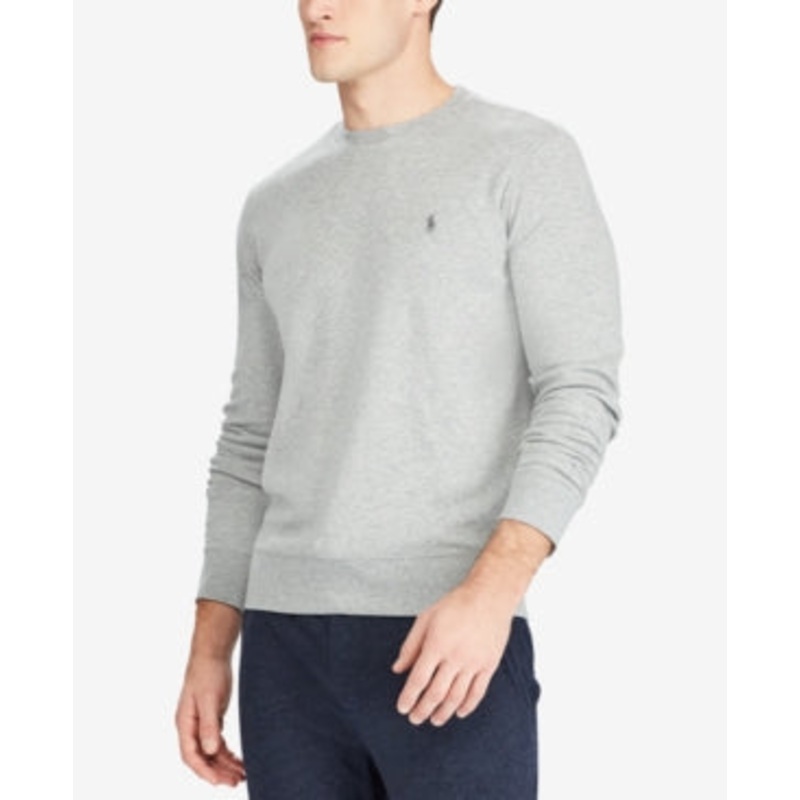Polo Ralph Lauren Men's Crew Neck Pullover Sweatshirt Heather Grey Large