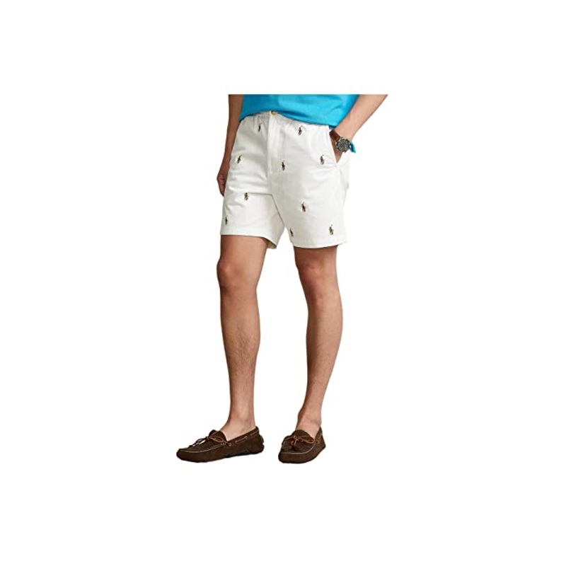 Polo Ralph Lauren Pony Player Embroidered Swim Shorts White Large