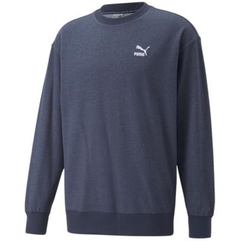 Puma Mens Cotton Crewneck Sweatshirt Blue Large