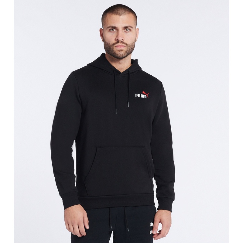 PUMA Mens Essential Small Logo Fleece Hoodie Sweatshirt Large Black