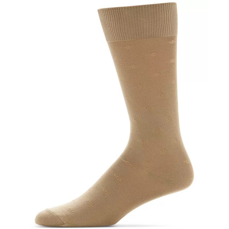 Perry Ellis Men's Luxury Textured Dress Socks Light Brown One Size
