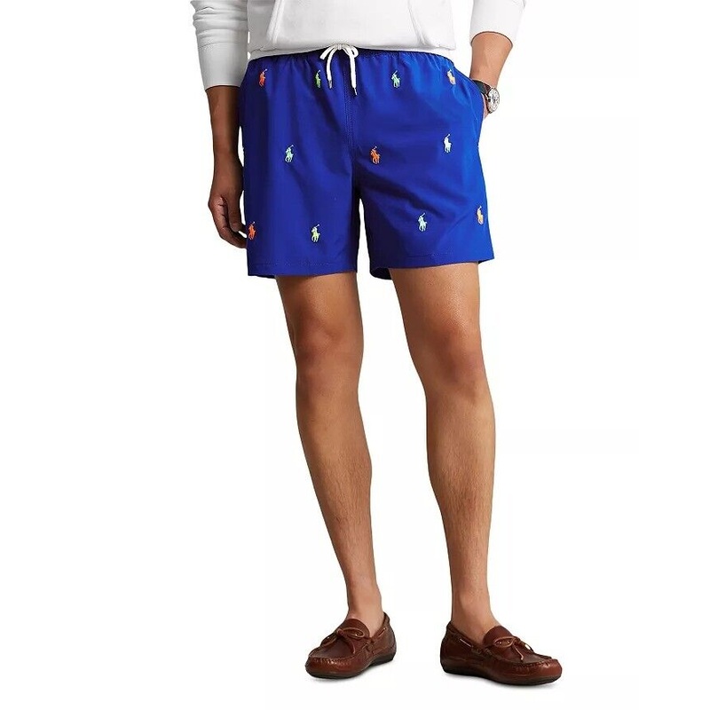 Polo Ralph Lauren 5.75 Inch Traveler Classic Swim Trunks Large Blue