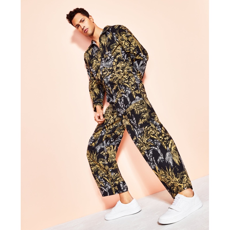 Royalty by Maluma Men's Palm Tree Jumpsuit Size 32 Waist