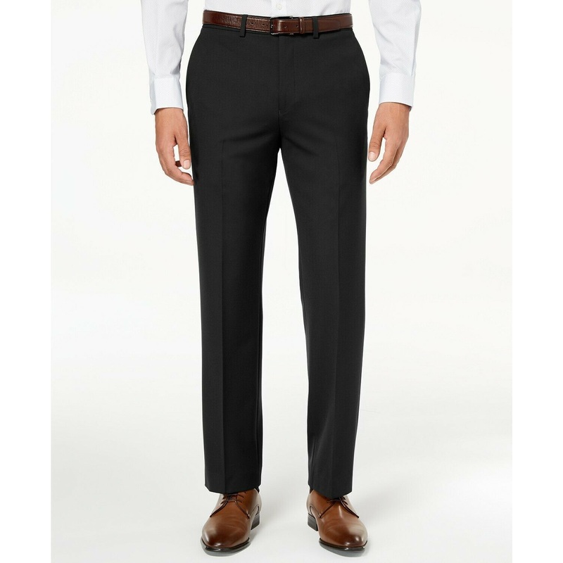Ryan Seacrest Ultimate Modern-Fit Stretch Dress Pants 40 x 32 Black