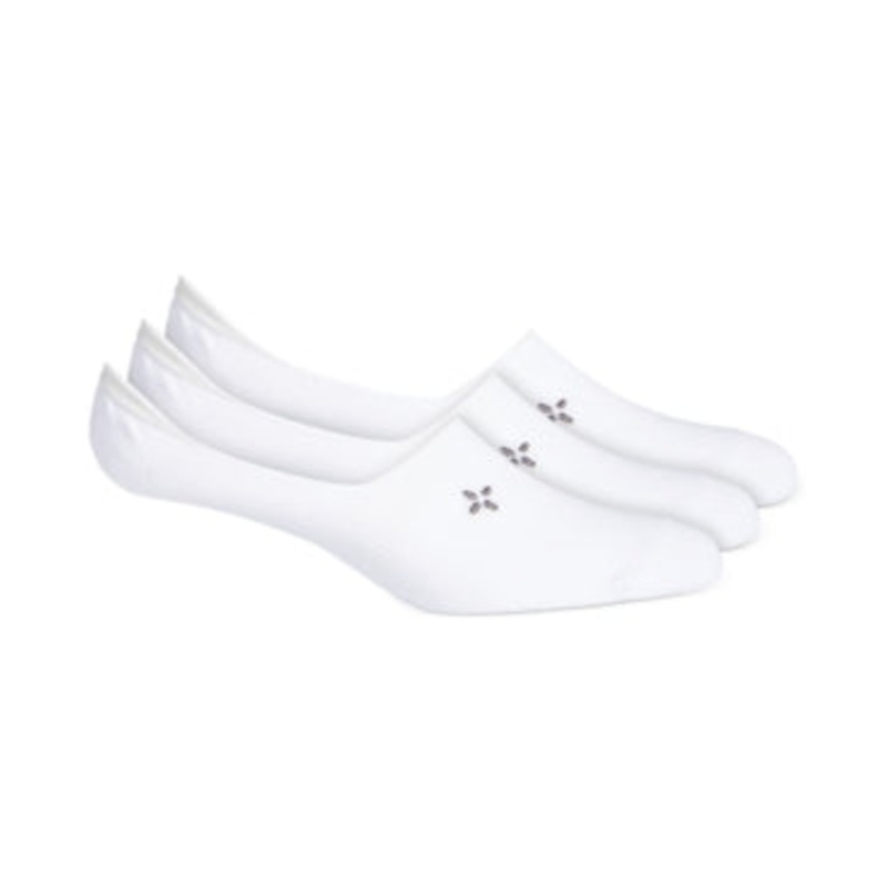 Sun Stone Mens 3 Pack No Show Socks White One Size