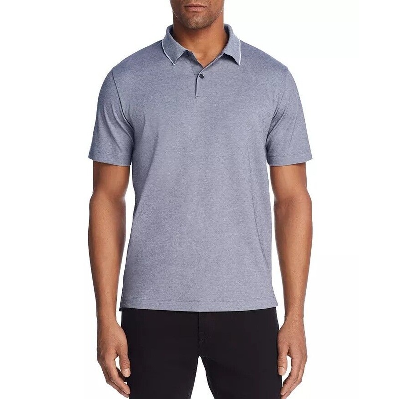 Theory Mens Standard Tipped Regular Fit Polo Shirt Small Blue