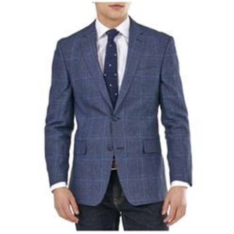 Tommy Hilfiger Men's Modern-Fit Linen Plaid Blazer 38S