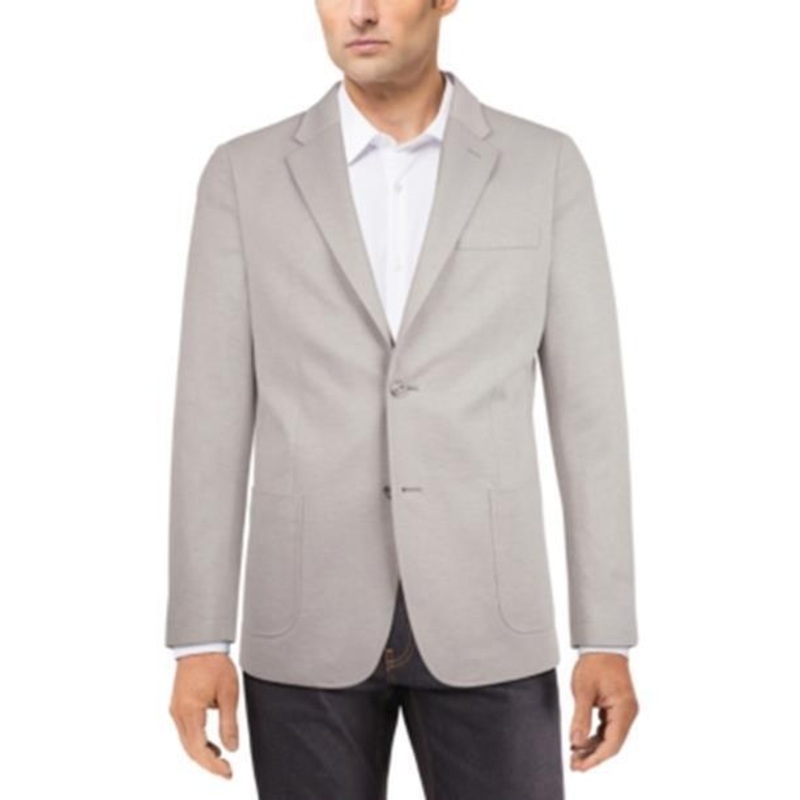 Tommy Hilfiger Men's Modern-Fit Solid Textured Knit Sport Coat Grey 40R