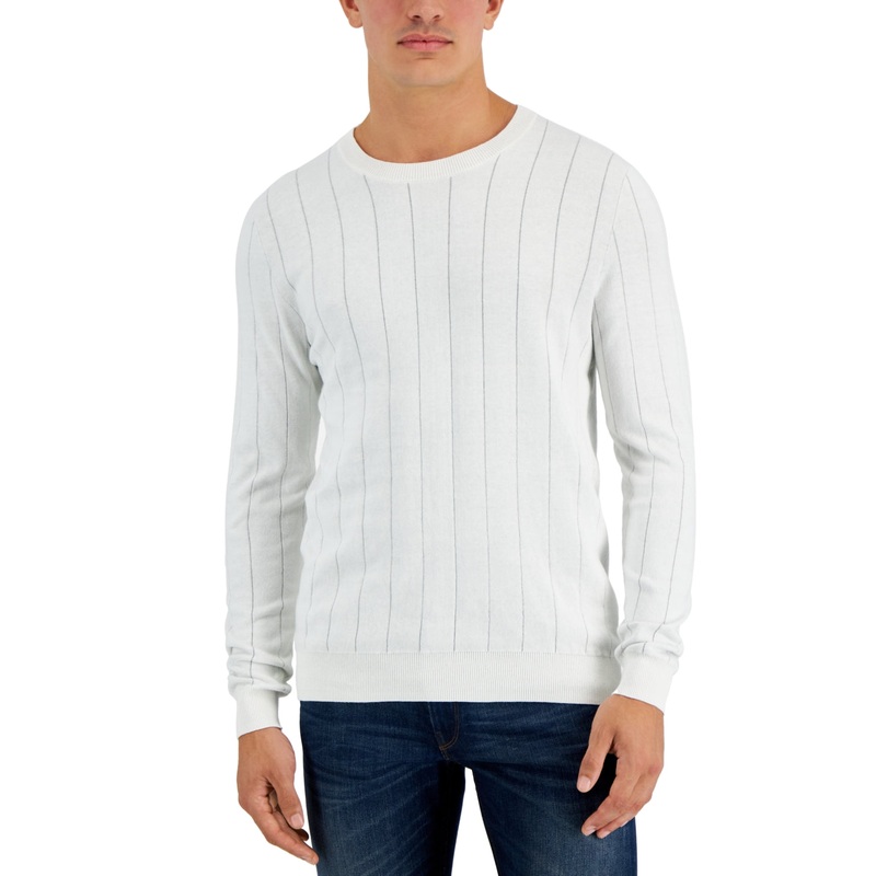 Alfani Mens Double-Knit Crewneck Sweater Winter Ivory 2XL XXL