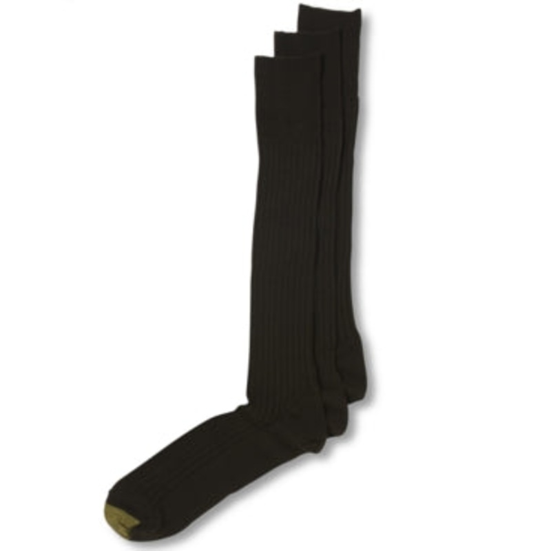 Gold Toe Mens Adc Canterbury 3 Pack Crew Dress Socks Brown One Size
