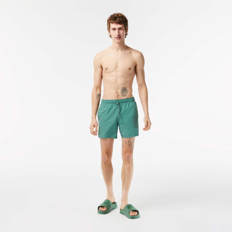 Lacoste Men's Light Quick Dry Swim Shorts Green XL