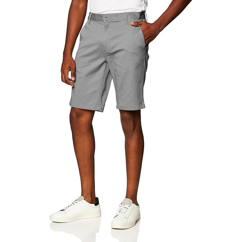 RVCA Mens Stretch Shorts Smoke Light Grey 29 Stretch Chino Shorts
