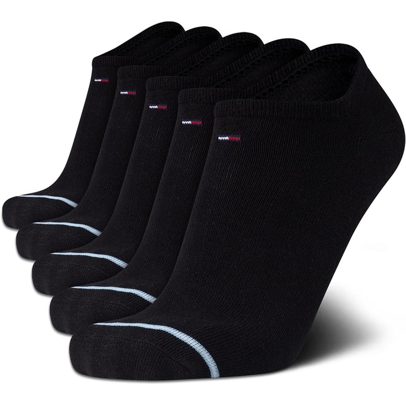 Tommy Hilfiger Men's 5 Pack Ankle Socks Black One Size