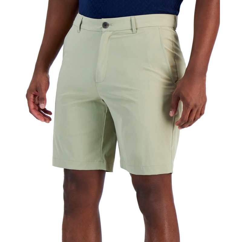 Alfani Men's Flat Front Casual Khaki Shorts Beige 38 Waist