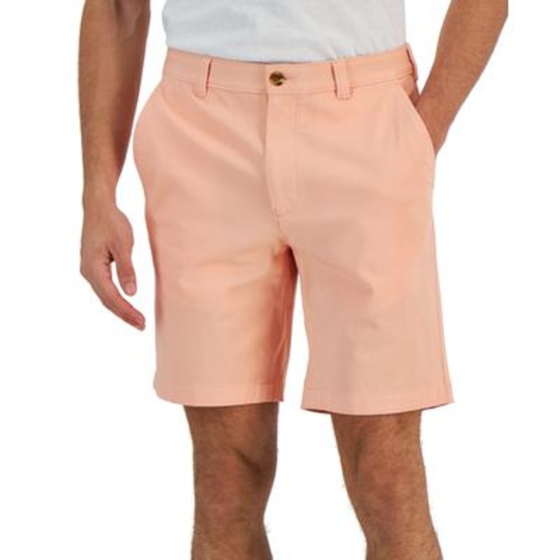 Club Room Men's Regular-Fit 9" 4-Way Stretch Shorts Peach Cloud 40