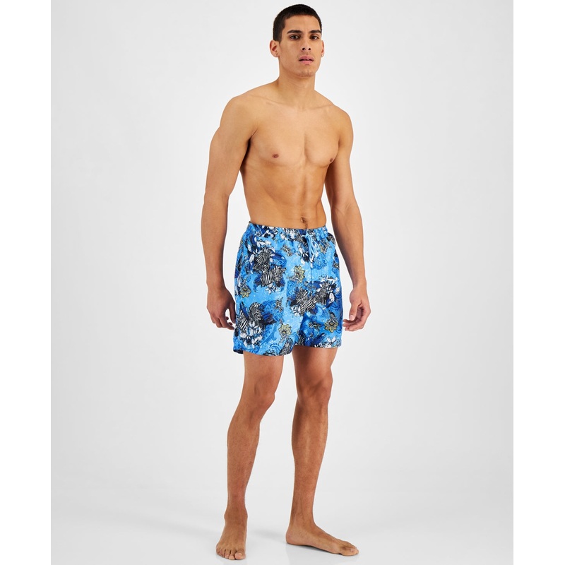 I.NC. International Concepts Men's Zebra 5" Board Shorts Blue XL
