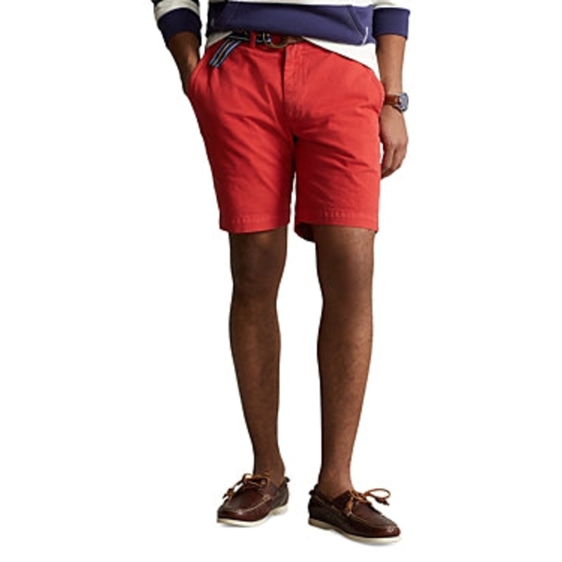 Polo Ralph Lauren Salinger Straight Fit Chino 8" Shorts Red 30"