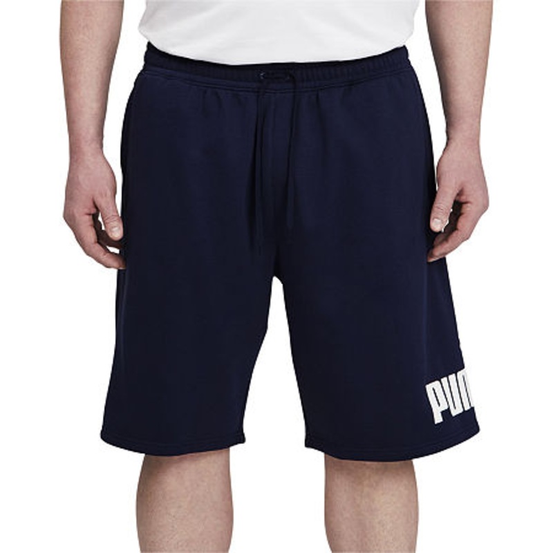PUMA Mens Big and Tall Mid Rise Workout Shorts Blue 3XL