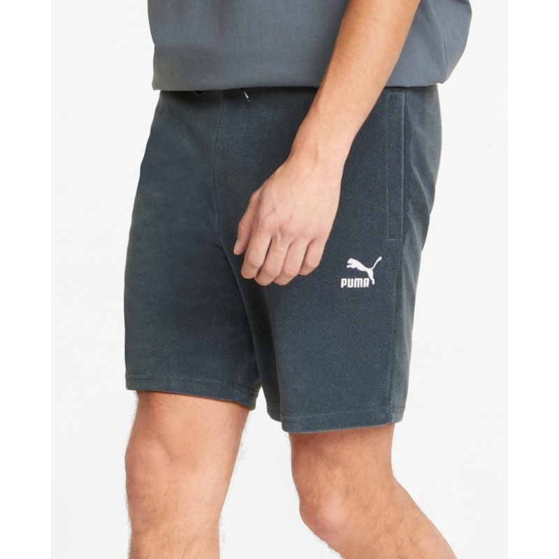 Puma Mens Terry Logo Shorts Blue XXL