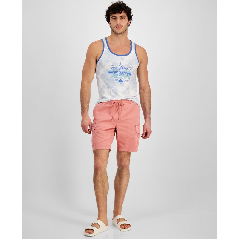 Sun + Stone Men's Cargo Shorts Red XL